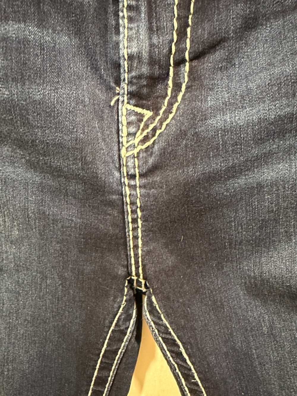 True Religion Halle High Rise Skinny Jeans Dark Wash Flap Pocket Big T 26 - Picture 11 of 16